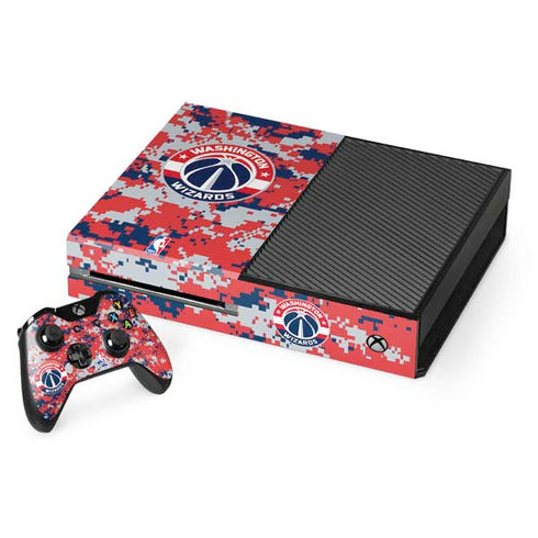 NBA Washington Wizards Camo Digi Xbox One Console and Controller Bundle Skin