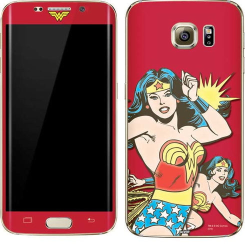 DC Comics Wonder Woman Vintage Action pose Galaxy S7 Edge Skin