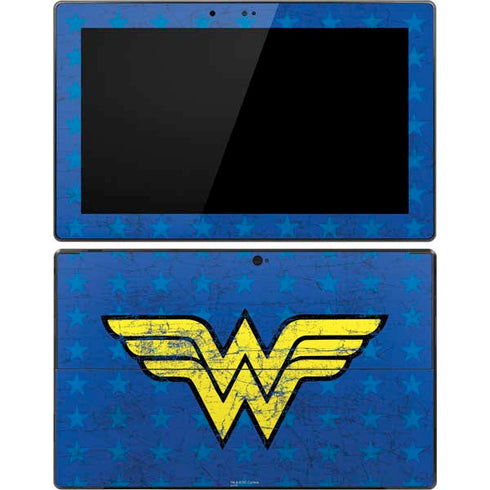 DC Comics Wonder Woman Emblem on Flag Surface Pro Tablet Skin