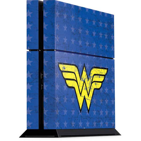 DC Comics Wonder Woman Emblem on Flag PS4 Console Skin