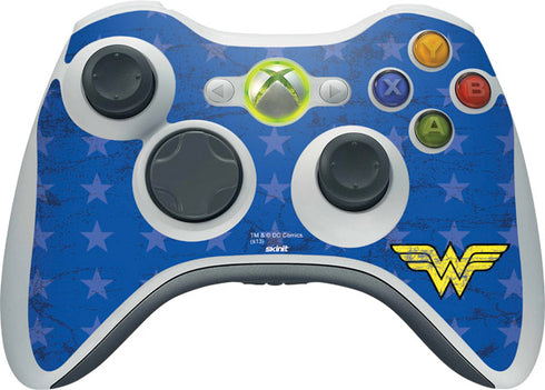 DC Comics Wonder Woman Emblem on Flag Xbox 360 Wireless Controller Skin