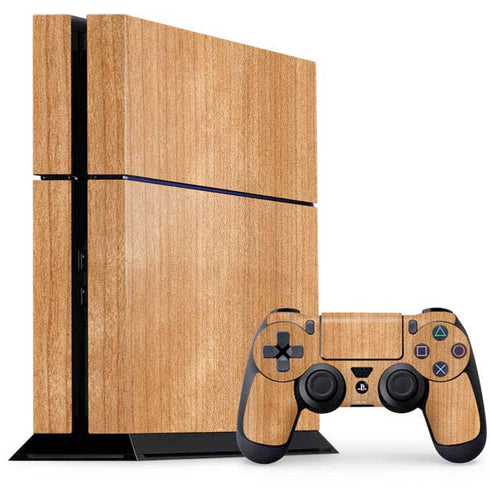 Natural Wood PS4 Console and Controller Bundle Skin