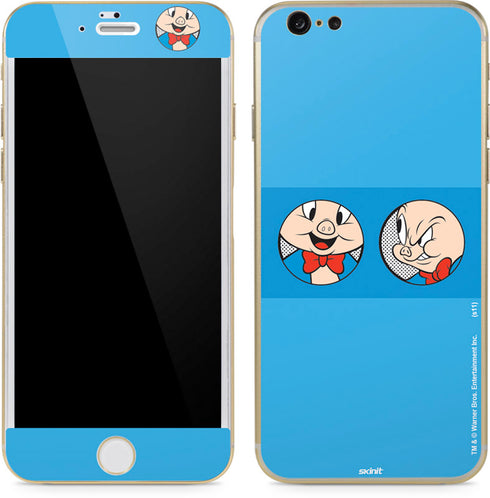 Looney Tunes Porky Pig Two Circles iPhone 6/6s Skin