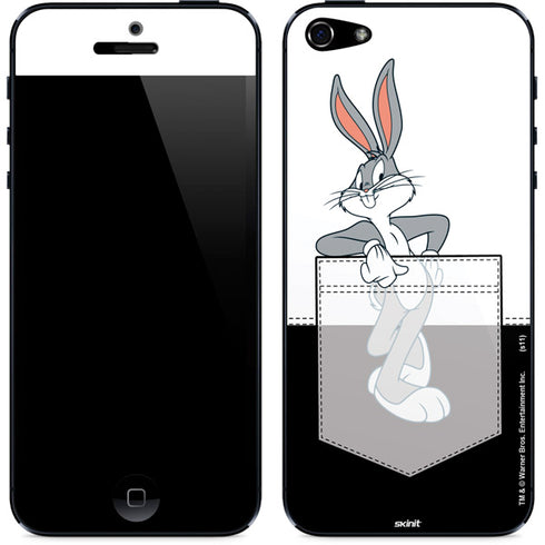 Looney Tunes Bugs Bunny Black White iPhone 5/5s/5SE Skin