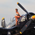 1940s Navy Pin-Up Girl On Corsair Fighter Plane iPhone XS Clear Case
