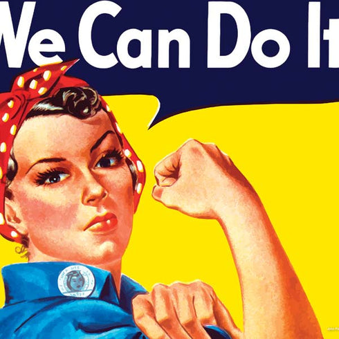 Rosie The Riveter Vintage War Poster Xbox 360 Slim (2010) Skin