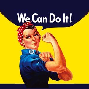 Rosie The Riveter Vintage War Poster Fire TV Cube Skin