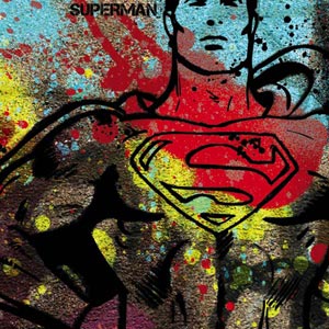 DC Comics Superman Color Splatter Xbox One Console Skin