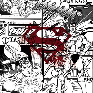 DC Comics Superman Comic Pattern Logo in Red Apple AirPods 2 Skin