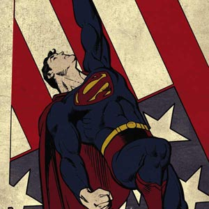 DC Comics Superman Vintage Pose American Flag Yoga 710 14in Skin