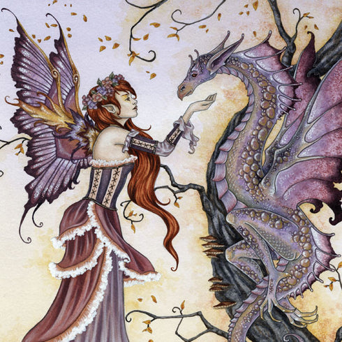 Dragon Charmer Fairy by Amy Brown PS5 Slim Digital Edition Console Skin