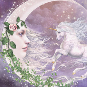 Laurie Prindle Moon Unicorn Playstation 3 & PS3 Slim Skin