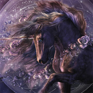 Laurie Prindle Black Rose Unicorn Playstation 3 & PS3 Skin