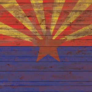 Arizona Flag Dark Wood Xbox Series S Controller Skin