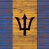 Barbados Flag Dark Wood PS5 Slim Digital Edition Bundle Skin