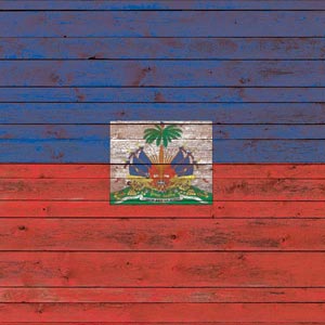 Haiti Flag Dark Wood Xbox One Console and Controller Bundle Skin