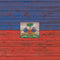 Haiti Flag Dark Wood Xbox Adaptive Controller Skin