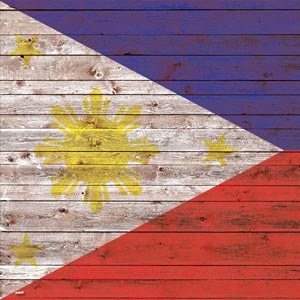 Philippines Flag Dark Wood Beats Solo 3 Wireless Skin