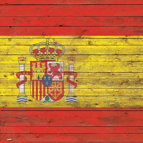 Spain Flag Dark Wood iPhone XS Clear Case