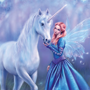 Rachel Anderson Rhiannon Fairy and Unicorn Xbox 360 Slim (2010) Skin