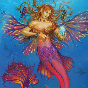 Ed Beard Jr. Mermaid Water Fairy Playstation 3 & PS3 Slim Skin