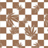 Marijuana Brown Checkered iPhone XS Clear Case