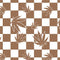 Marijuana Brown Checkered Xbox 360 Slim (2010) Skin