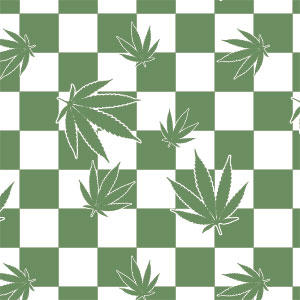 Marijuana Green Checkered Wii (Includes 1 Controller) Skin