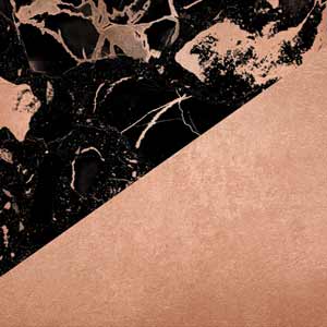 Black and Rose Gold Marble Split Playstation 3 & PS3 Skin