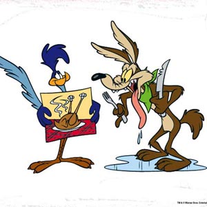 Looney Tunes Road Runner Wile E Coyote Food Universal Laptop 15in (12.2 x 8.8in) Skin