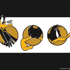 Looney Tunes Daffy Duck Three Circles Corsair 4000D Tempered Glass Mid-Tower ATX Case Skin