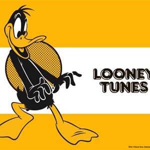 Looney Tunes Daffy Duck Yellow Stripes Steam Deck Handheld Gaming Computer Skin