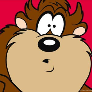 Looney Tunes Tasmanian Devil Zoomed In PS5 Console Skin