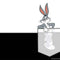 Looney Tunes Bugs Bunny Black White Universal Laptop 15in (12.2 x 8.8in) Skin