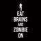 Eat Brains and Zombie On Black Moto E5 Plus Skin