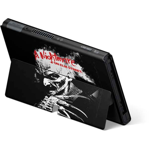 A Nightmare on Elm Street Nintendo Switch OLED (2021) Skin