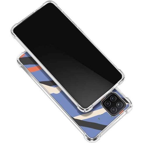Abstract Lines Galaxy A12 Clear Case