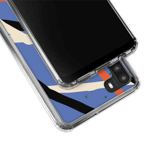 Abstract Lines Galaxy A21 Clear Case