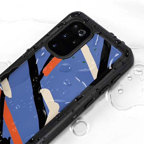 Abstract Lines Galaxy S20 Plus Waterproof Case