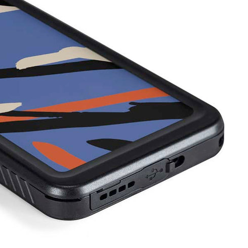 Abstract Lines Galaxy S23 Waterproof Case