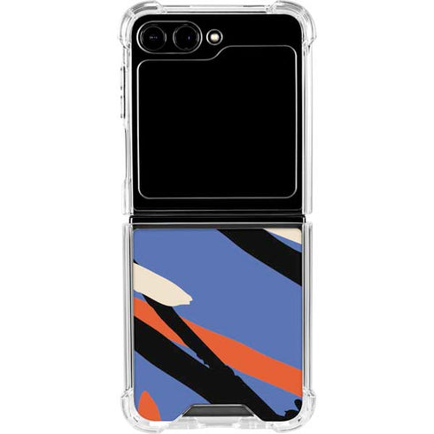 Abstract Lines Galaxy Z Flip5 5G Clear Case