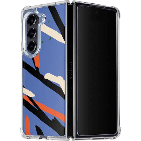 Abstract Lines Galaxy Z Fold5 5G Clear Case