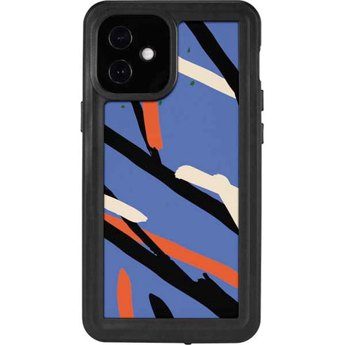 Abstract Lines iPhone 12 Mini Waterproof Case