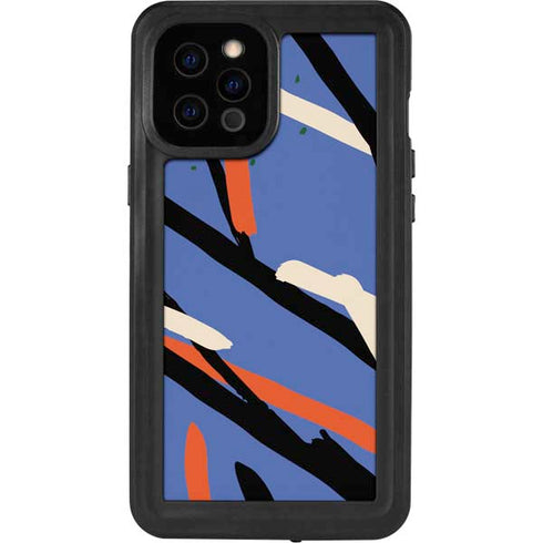 Abstract Lines iPhone 12 Pro Max Waterproof Case