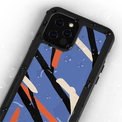 Abstract Lines iPhone 12 Pro Waterproof Case