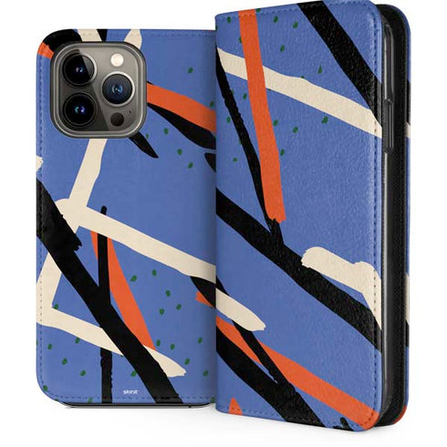 Abstract Lines iPhone 13 Pro Max Folio Case