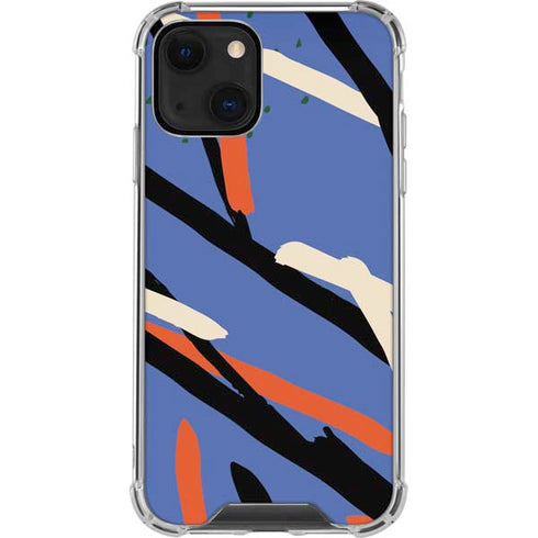 Abstract Lines iPhone 14 Plus Clear Case