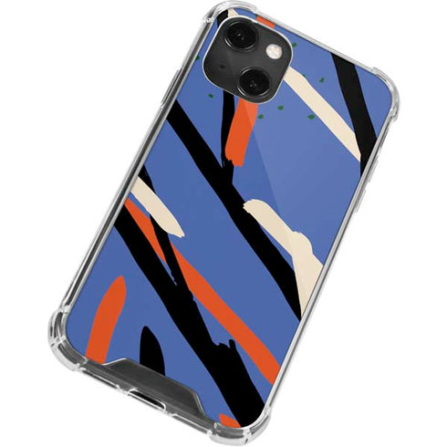 Abstract Lines iPhone 14 Plus Clear Case