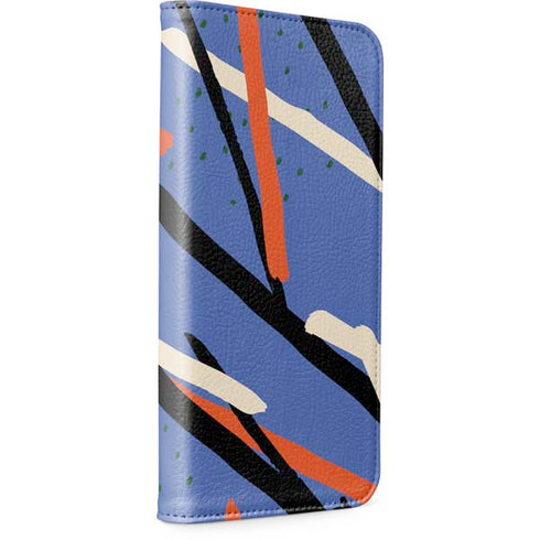Abstract Lines iPhone 15 Pro Folio Case