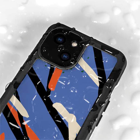 Abstract Lines iPhone 15 Waterproof Case